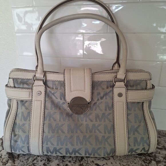 Michael Kors monogram canvas leather large tote bag - Picture 1 of 16